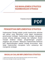 Implementasi Manajemen Strategi Bagi Pengembangan Straegi