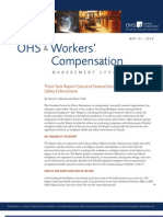 OHS and Workers Compensation - May 31, 2010 - Think Tank Report Critical of Federal Occupational Health & Safety Enforcement