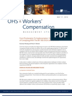 OHS & Workers Compensation - May 17, 2010 - From Proclamation to Implementation - Facing the Challenges of Complying With the Bill 168 OHSA Amendments
