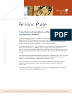 Pension Pulse - July 2, 2010 Federal Solvency Funding Rules and Pension Investments Limits - Final Regulations Released