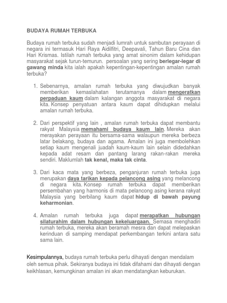 Budaya Rumah Terbuka Pdf