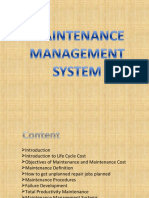 Maintenance Management