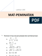 Latihan - UKK.Peminatan + Solution