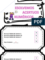 RESOLVEMOS ACERTIJOS NUMÉRICOS