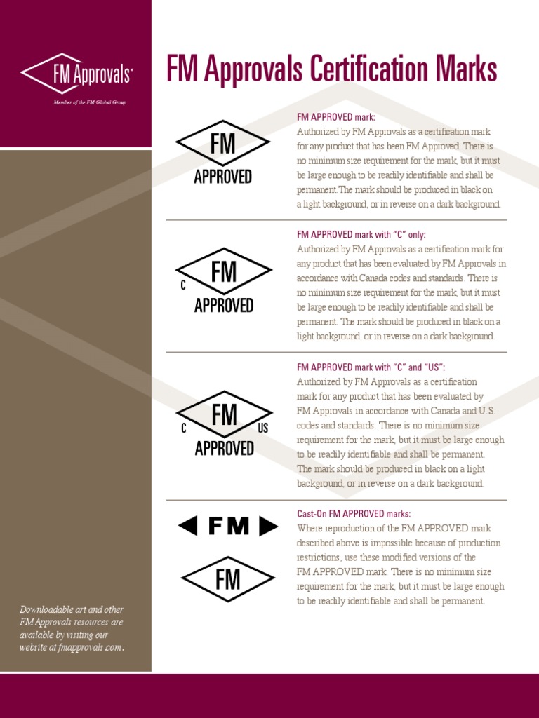 FM Approvals Certification Marks | PDF | Trademark | Advertising