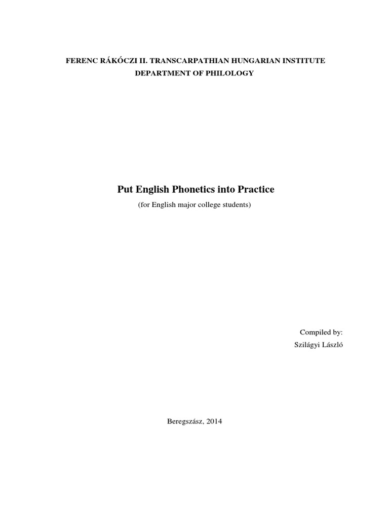 English Phonetics PDF | PDF | Stress (Linguistics) | Vowel