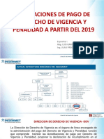 Obligaciones de Pago de Derecho de Vigencia y Penalidad A Partir Del 2019