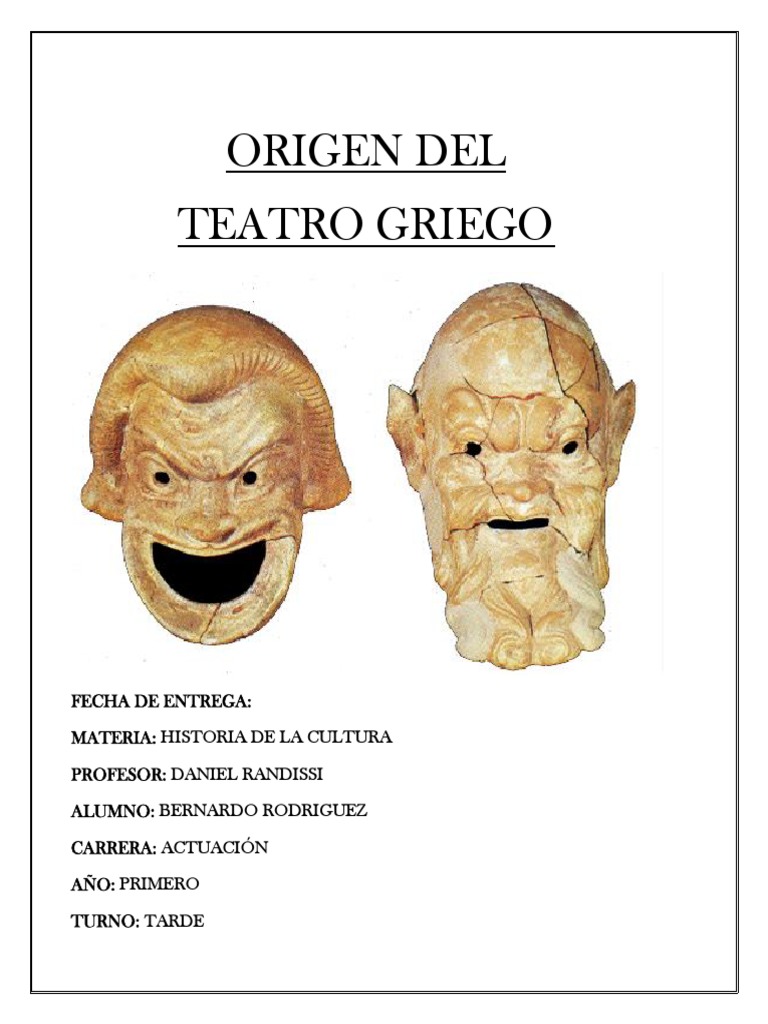 Origen Del Teatro Griego Esquilo Teatro