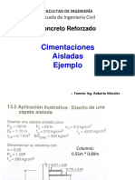 Cimentacion Aislada Ejemplo Morales PDF