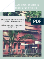 MSC Finance Placement Report 2017 18