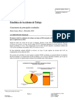 Avance Estadísticas Accidentes de Trabajo en España 2014