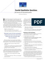 Crafting Careful Qualitative Questions: Fruitful Discussions Start With Powerful Questions