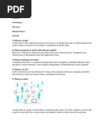 1) What Is A Link?: Basic N/W Concepts Protocols Portnumbers OSI Layers Network Devices Firewalls