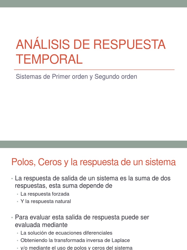 Respuesta Temporal De Un Sistema – YZHGD