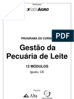 Programa do curso Gestão da Pecuária de Leite - Iguatu/CE