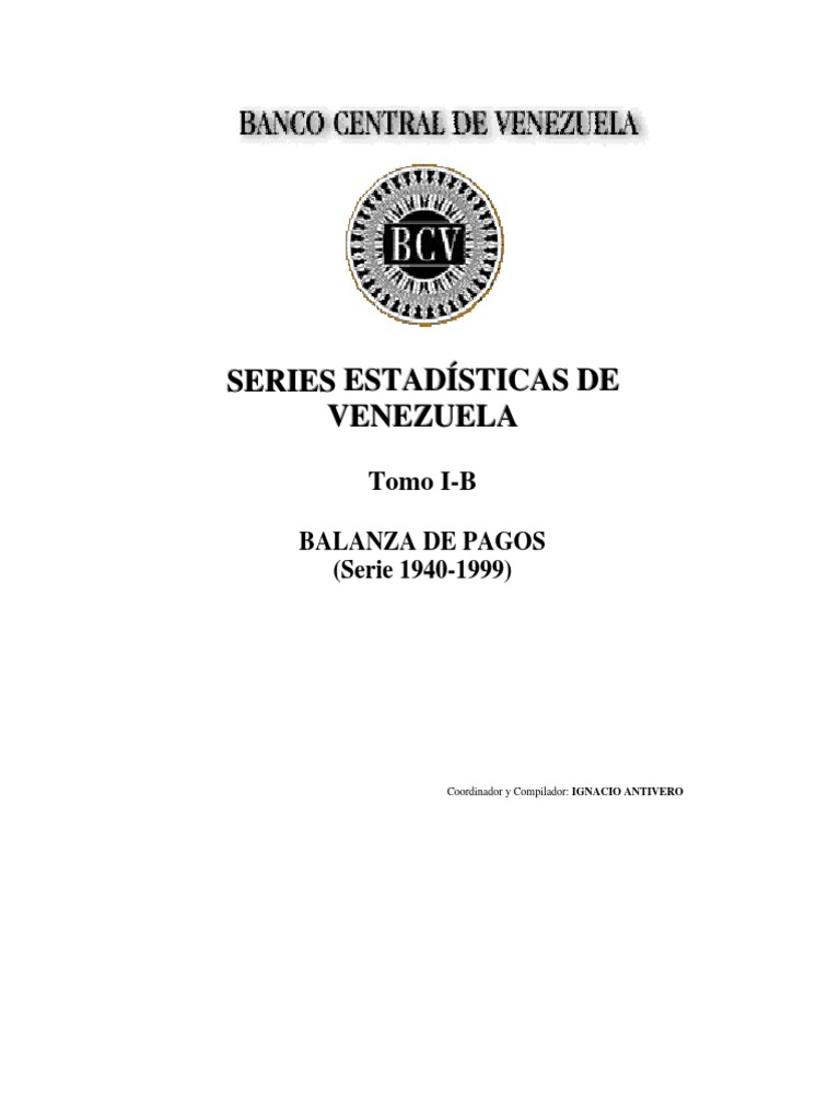 Balanza de Pagos de Venezuela 1940-1999 | PDF | Balance de pagos | Tipo ...