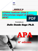 CITAS Y REFERENCIAS SEGUN EL ESTILO APA.ppt