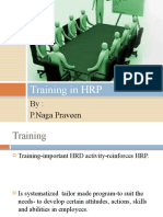 Training in HRP: By: P.Naga Praveen