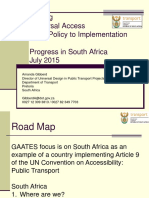 South Africa From Policy to Implementation