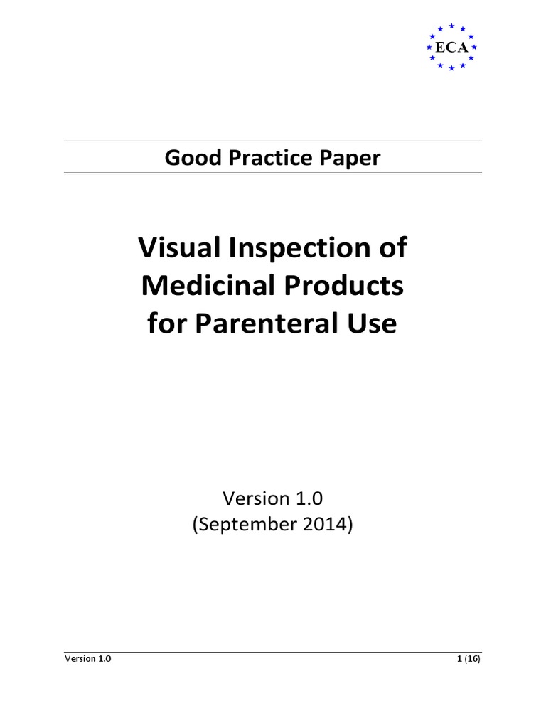 Article Regulatory 2015 Best Practice Paper Visual Inspection Vs 1.0 ...