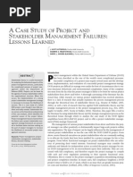 Download A Case Study of Project and Stakeholder Management Failures Lessons Learned by Kaushal Gaur SN37929024 doc pdf