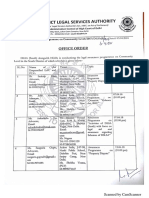 Office Order Regarding Conducting Legal Awareness Programme On Community Level For The Month of April, 2018