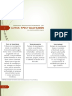 01 - La Tesis-Tipos y Clasificación