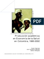 Dialnet ProduccionAcademicaEnEconomiaDeLaSaludEnColombia19 4833765 PDF