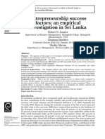 Entrepreneurship Success Factors An Empirical Investigation in Sri Lanka