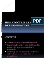 Hematoctrit Level Determination
