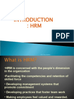 Introduction To HRM