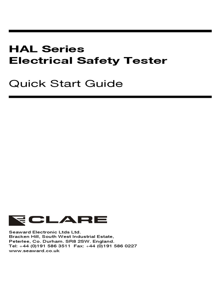 Hal Quick Start Guide Rev 1 1 v1 | PDF | Switch | Mains Electricity
