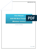 ACM User Manual For Windows