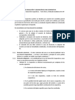 Procedimiento de Disolución y Liquidación de Una Cooperativa