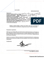 Carta Dirigida Al Ministro Del Interior, Guillermo Rivera