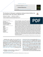 The Function of Ultrasonic Vocalizations During Territorial Defence by