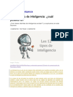 13 Tipos de Inteligencia