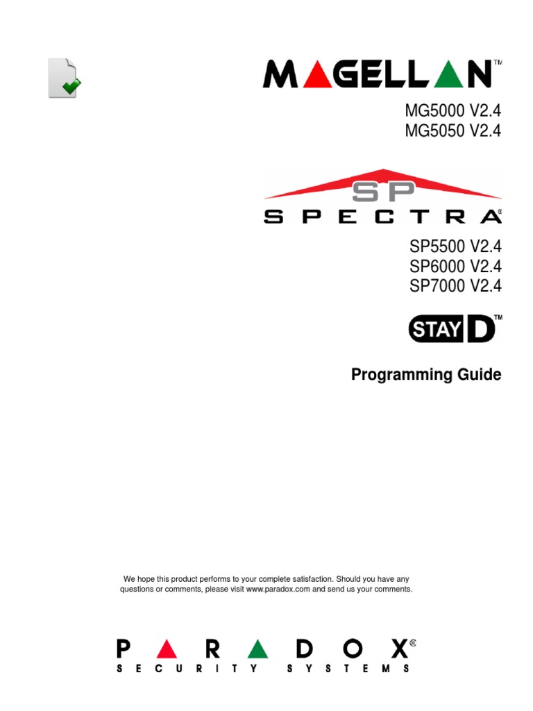 MG5000 V2.4 MG5050 V2.4: Programming Guide | PDF | Remote Control ...