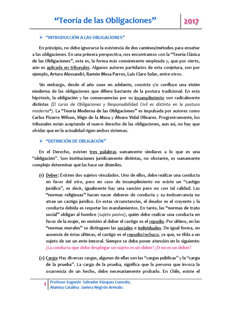 Teoría de las Obligaciones en Derecho Civil | PDF | Pagos | Evidencia (ley)