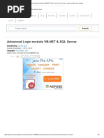 Advanced Login Module VB - Net & SQL Server - Free Source Code, Tutorials and Articles