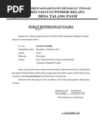 Contoh Surat Keterangan Usaha