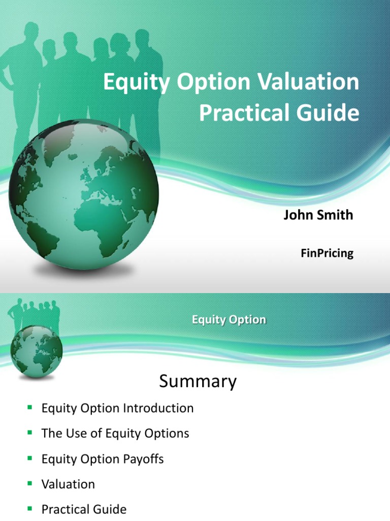Explaining Equity Option Product and Valuation | PDF | Option (Finance ...