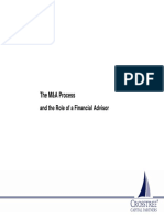 The M&A Process and The Role of A Financial Advisor