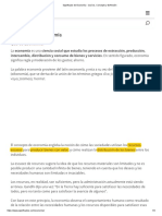 Significado de Economía - Qué Es, Concepto y Definición PDF