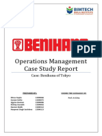 Operations Management Case Study Report: Case: Benihana of Tokyo