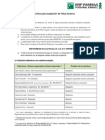 Requisitos para Aceptación de Póliza Externa