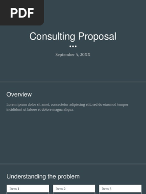 Consulting Proposal