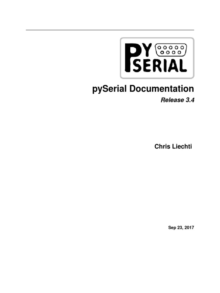 Py Serial | PDF | Port (Computer Networking) | Computer Architecture