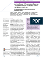 2016 American College of Rheumatology:European League Against Rheumatism Classification Criteria For Primary Sjögrens Syndrome 2017