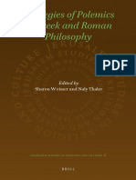 Sharon Weisser, Naly Thaler-Strategies of Polemics in Greek and Roman Philosophy